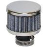 View Item 12mm Silver Car Engine Air/Oil Breather Filter - Straight Edge